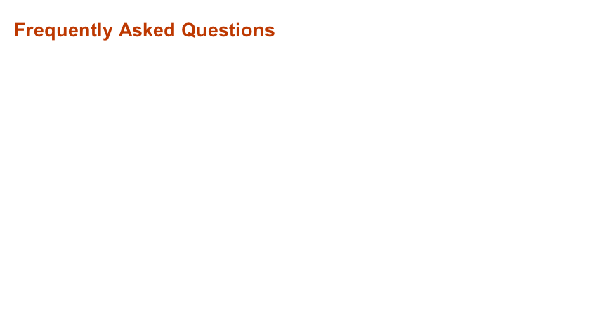 Frequently Asked Questions